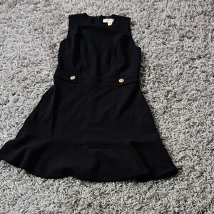 Michael Kors Black Dress with Gold Accents